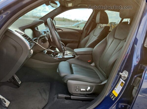 5UXTY5C09M9E84641 2021 BMW X3 Blue წინა სალონის ხედი