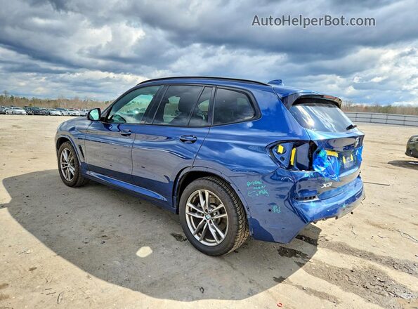 5UXTY5C09M9E84641 2021 BMW X3 Blue უკანა მარცხენა