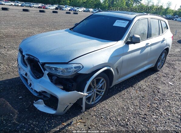 5UXTY9C04L9C20796 2020 BMW X3 Silver წინა მარცხენა ხედი სამი მეოთხედიდან