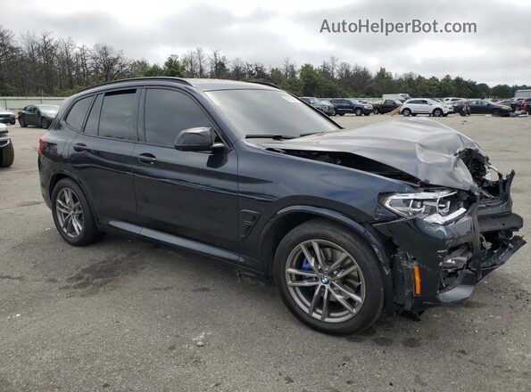 5UXTY9C04LL304486 2020 BMW X3 Blue Przód prawy