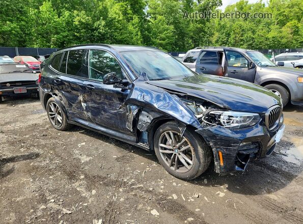 5UXTY9C07LLE59858 2020 BMW X3 Синий Передняя правая четверть