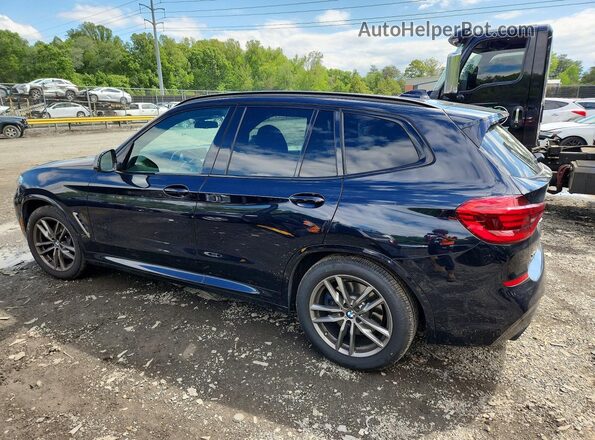 5UXTY9C07LLE59858 2020 BMW X3 Синий Задняя левая четверть