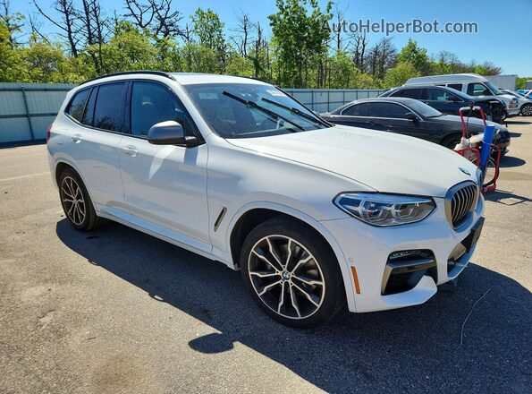 5UXTY9C09L9B72342 2020 BMW X3 White Front right