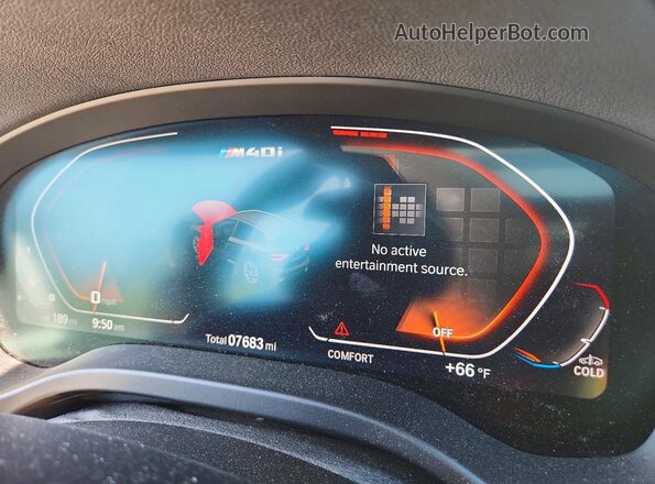 5UXTY9C09L9B72342 2020 BMW X3 White Instrument cluster view