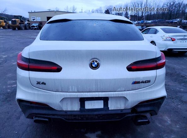5UXUJ5C52KLJ63591 2019 BMW X4 White Вид ззаду