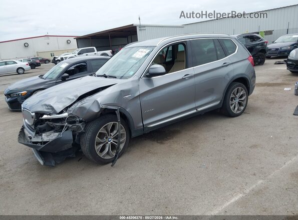 5UXWX7C50H0U40980 2017 BMW X3 Gray Front left