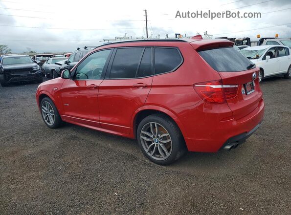 5UXWX7C54G0R17652 2016 BMW X3 Red Հետևի ձախ