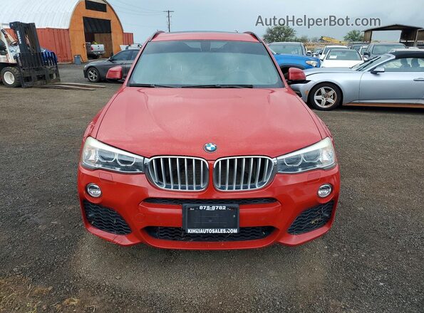 5UXWX7C54G0R17652 2016 BMW X3 Red Դիմացի տեսք