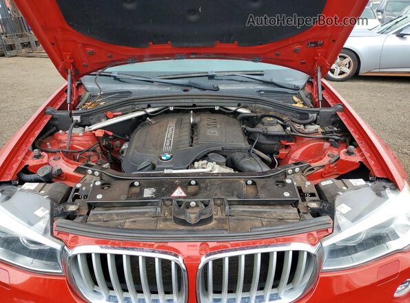 5UXWX7C54G0R17652 2016 BMW X3 Red Շարժիչի բաժամունքի տեսք