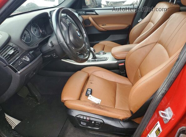5UXWX7C54G0R17652 2016 BMW X3 Red Սալոնի դիմացի տեսք