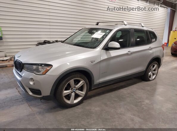 5UXWX7C58H0U42119 2017 BMW X3 Silver Առջևի ձախ երեք քառորդ տեսարան