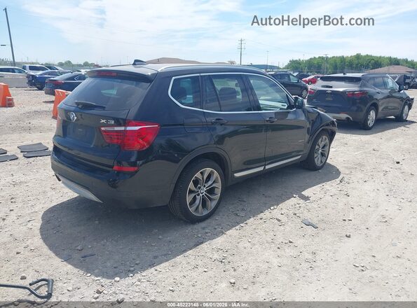 5UXWX9C54H0T14343 2017 BMW X3 Черный Задняя правая четверть