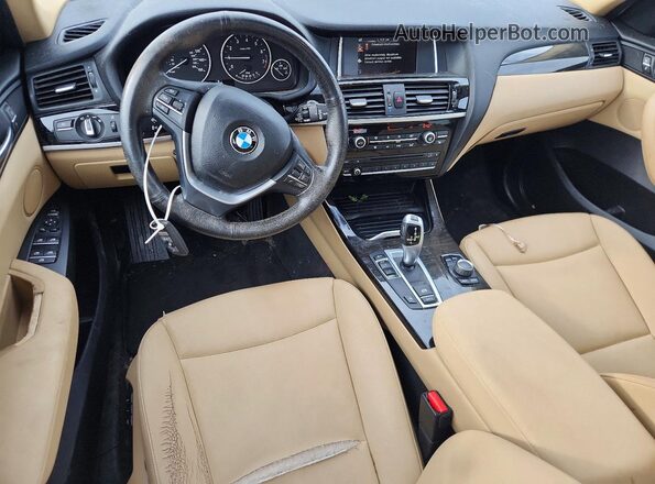 5UXWZ7C34H0X39851 2017 BMW X3 White Widok deski rozdzielczej