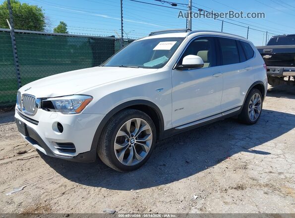 5UXWZ7C36H0V92707 2017 BMW X3 White Առջևի ձախ երեք քառորդ տեսարան