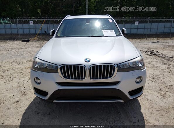 5UXWZ7C39H0X42082 2017 BMW X3 White 