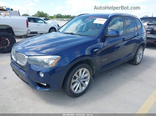 5UXWZ7C52G0R32886 2016 BMW X3 Blue Vista tres cuartos delantera izquierda
