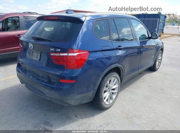 5UXWZ7C52G0R32886 2016 BMW X3 Blue Trasero derecho