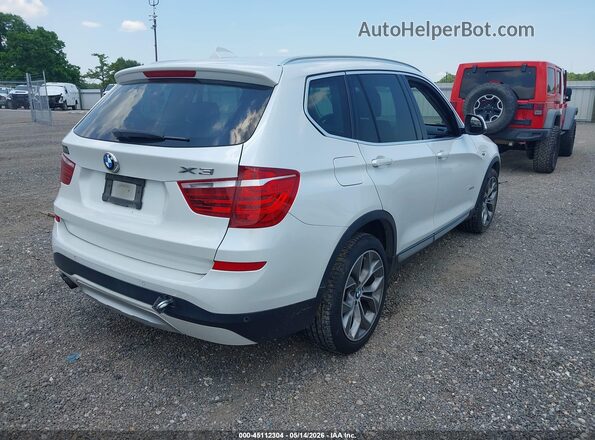 5UXWZ7C56H0U46714 2017 BMW X3 White Tył prawy