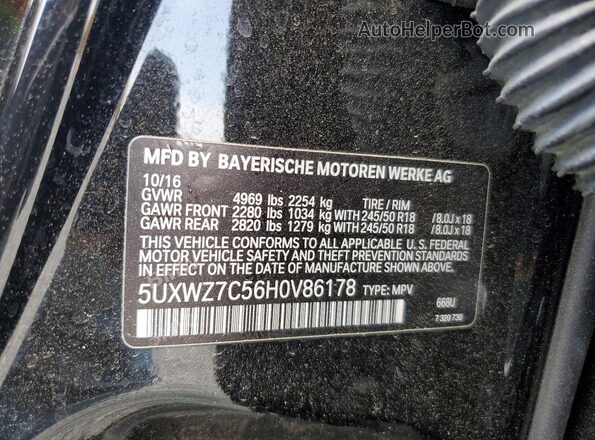 5UXWZ7C56H0V86178 2017 BMW X3 Black 