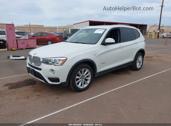 5UXWZ7C57H0V85198 2017 BMW X3 White წინა მარცხენა ხედი სამი მეოთხედიდან
