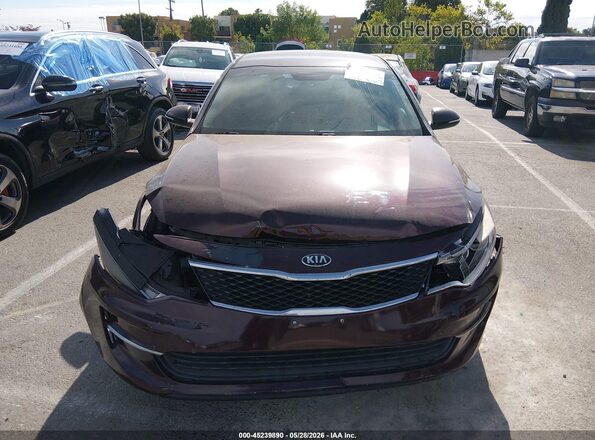5XXGT4L31GG089122 2016 KIA OPTIMA Burgundy Rear interior view