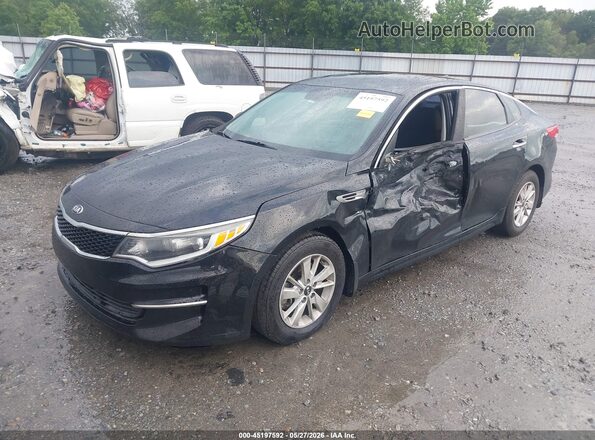 5XXGT4L36GG093165 2016 KIA OPTIMA Black Առջևի ձախ երեք քառորդ տեսարան