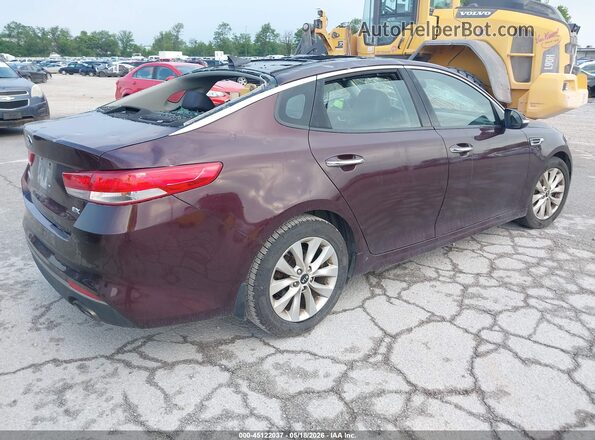 5XXGU4L39GG072291 2016 KIA OPTIMA Maroon Rear right