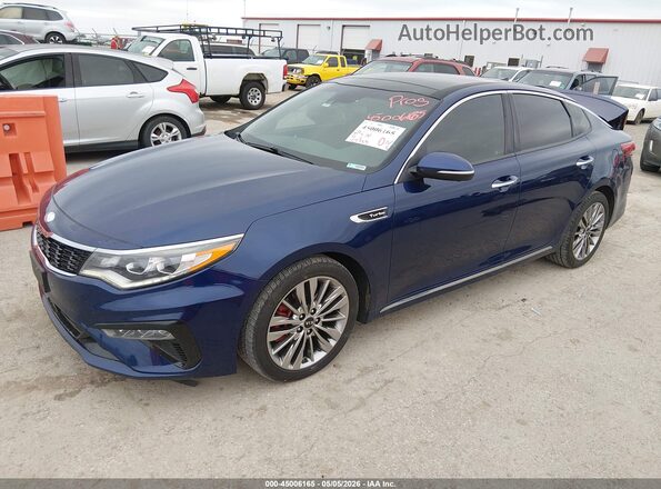 5XXGV4L23KG285377 2019 KIA OPTIMA Синий Передняя левая четверть