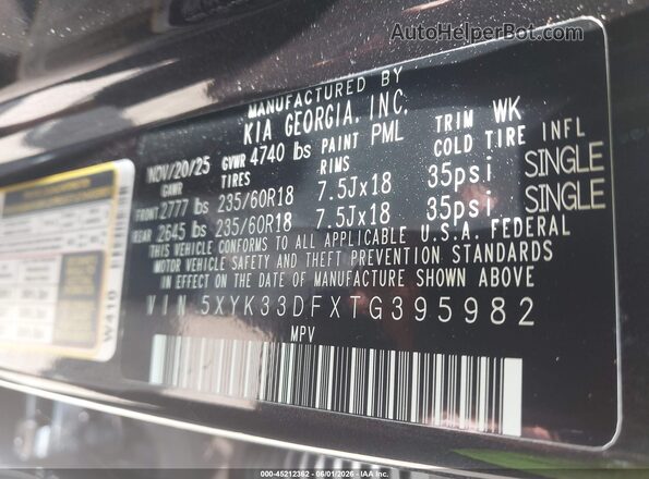 5XYK33DFXTG395982 2026 KIA SPORTAGE Black Widok komory silnika