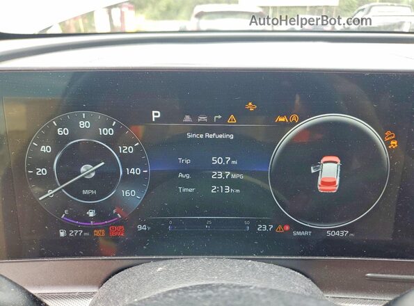5XYK43AF5PG028141 2023 KIA SPORTAGE Gray Вид щитка приладів
