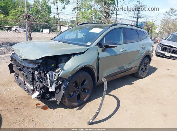 5XYK6CDF1SG238587 2025 KIA SPORTAGE Green წინა მარცხენა ხედი სამი მეოთხედიდან