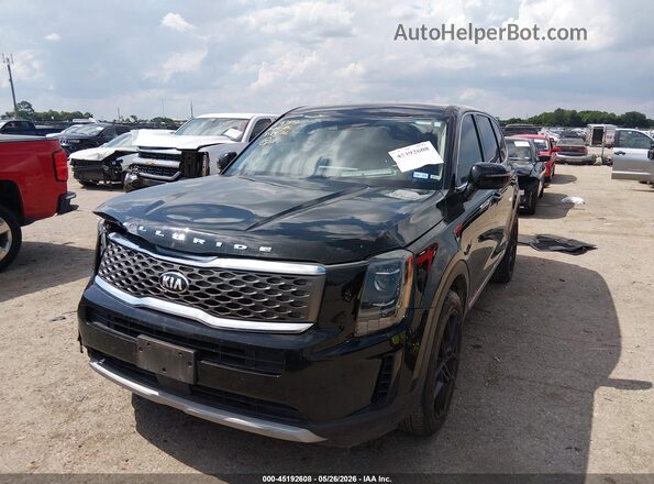 5XYP24HC3MG099377 2021 KIA TELLURIDE Black Առջևի ձախ երեք քառորդ տեսարան