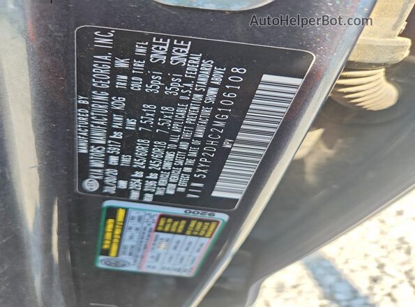 5XYP2DHC2MG106108 2021 KIA TELLURIDE Gray Widok naklejki z numerem VIN