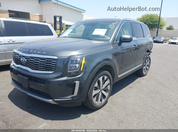 5XYP34HC2MG170761 2021 KIA TELLURIDE Gray Przód lewy