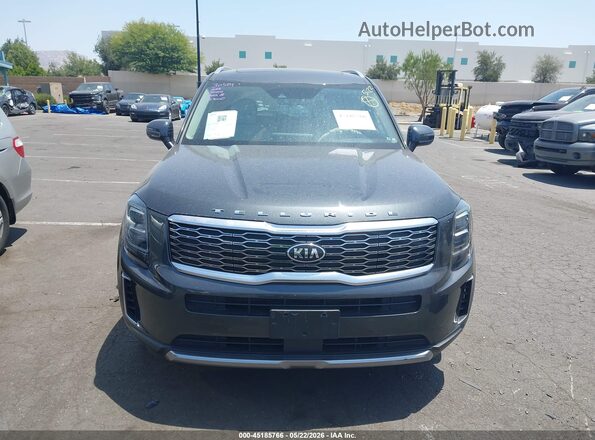 5XYP34HC2MG170761 2021 KIA TELLURIDE Gray Widok wnętrza z tyłu
