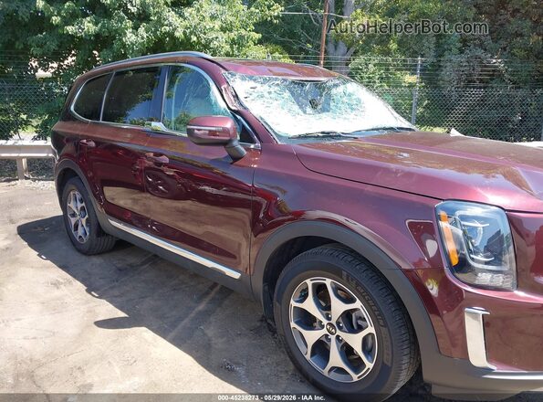 5XYP34HC3MG127417 2021 KIA TELLURIDE Purple Սալոնի հետևի տեսք