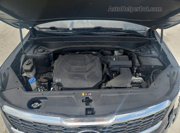 5XYP34HC5MG146177 2021 KIA TELLURIDE Gray Vista del compartimento del motor