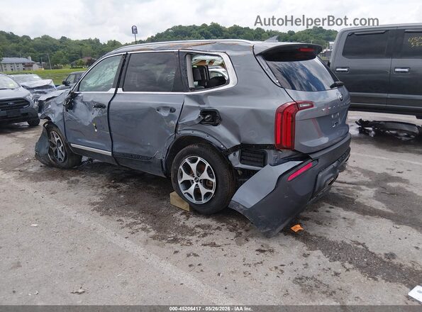 5XYP34HC6MG178331 2021 KIA TELLURIDE Blue Trasero izquierdo