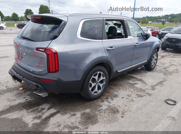 5XYP34HC6MG178331 2021 KIA TELLURIDE Blue Trasero derecho