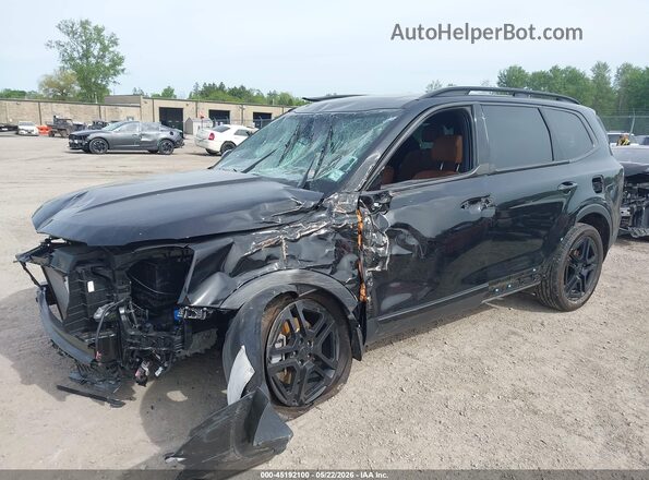 5XYP3DGCXSG592503 2025 KIA TELLURIDE Black წინა მარცხენა ხედი სამი მეოთხედიდან