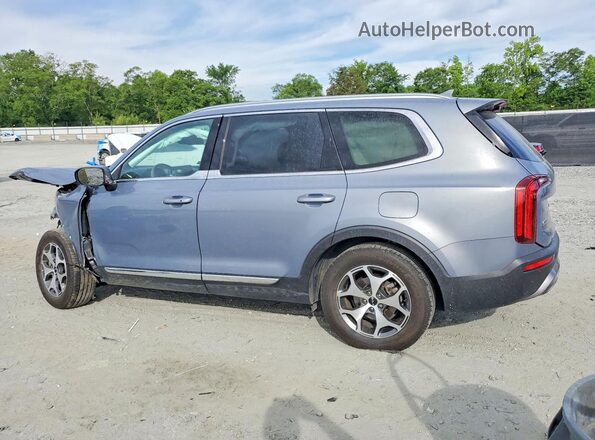 5XYP3DHC1NG305245 2022 KIA TELLURIDE Blue Հետևի ձախ