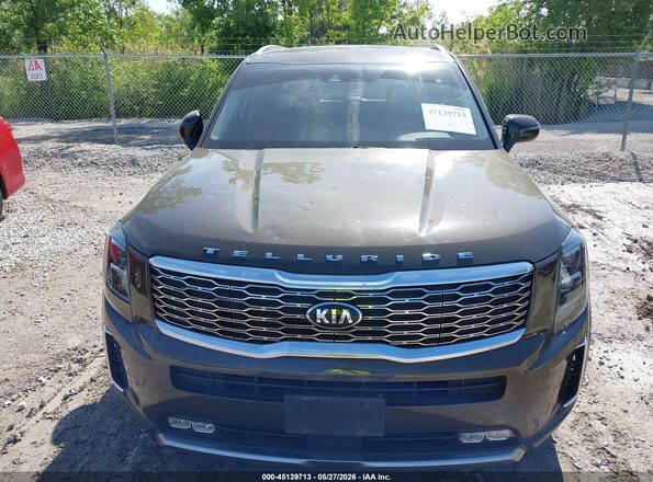 5XYP3DHC4MG113333 2021 KIA TELLURIDE Brown ხელსაწყოთა პანელის ხედი
