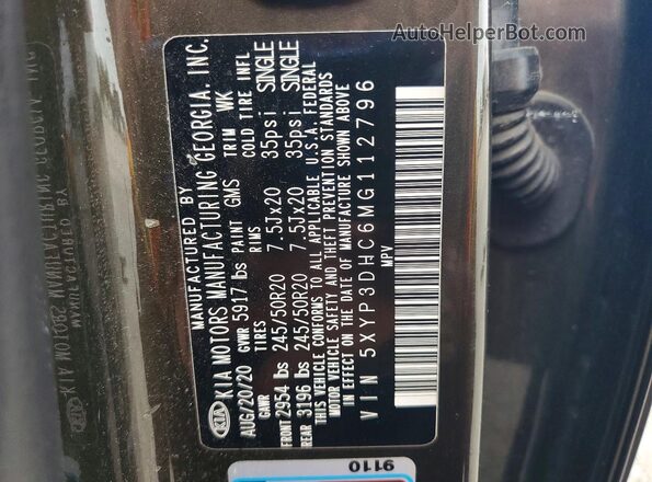 5XYP3DHC6MG112796 2021 KIA TELLURIDE Green Սալոնի 360 աստիճան տեսք