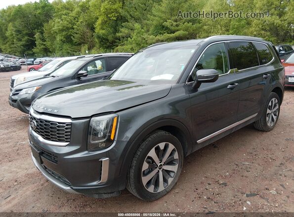 5XYP3DHC7MG132829 2021 KIA TELLURIDE Gray Przód lewy
