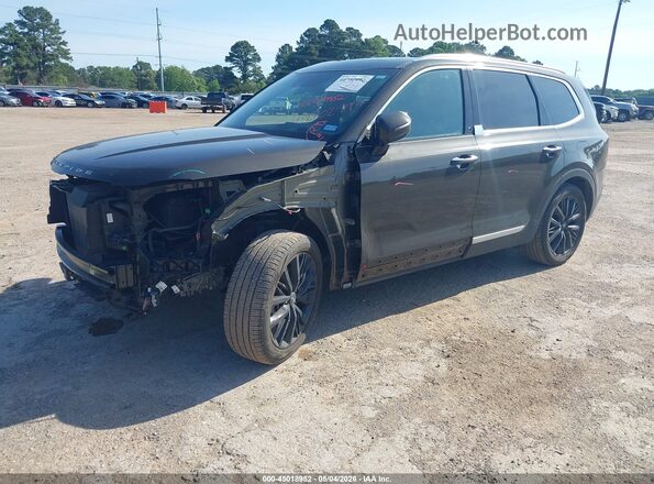 5XYP54HC6NG218421 2022 KIA TELLURIDE Коричневый Передняя левая четверть