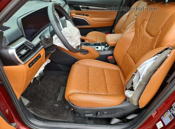 5XYP5DGC1RG539516 2024 KIA TELLURIDE Burgundy Widok wnętrza z przodu