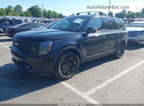 5XYP5DHC6NG243416 2022 KIA TELLURIDE Black Առջևի ձախ երեք քառորդ տեսարան