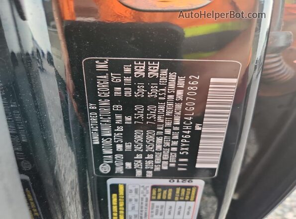 5XYP64HC4LG070862 2020 KIA TELLURIDE Черный 