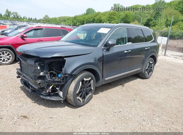5XYP6DGC1RG446086 2024 KIA TELLURIDE Gray Առջևի ձախ երեք քառորդ տեսարան