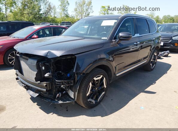 5XYP6DGC2SG706369 2025 KIA TELLURIDE Gray წინა მარცხენა ხედი სამი მეოთხედიდან